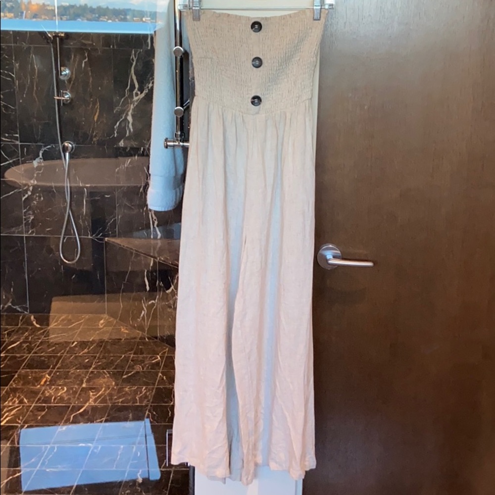 Strapless Buttoned Pantsuit - image 3